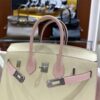 wsxc1790587202813_6 Old Cobbler Birkin Chevre Leather Cream White & Sakura Pink Silver Hardware 25cm Full Handmade