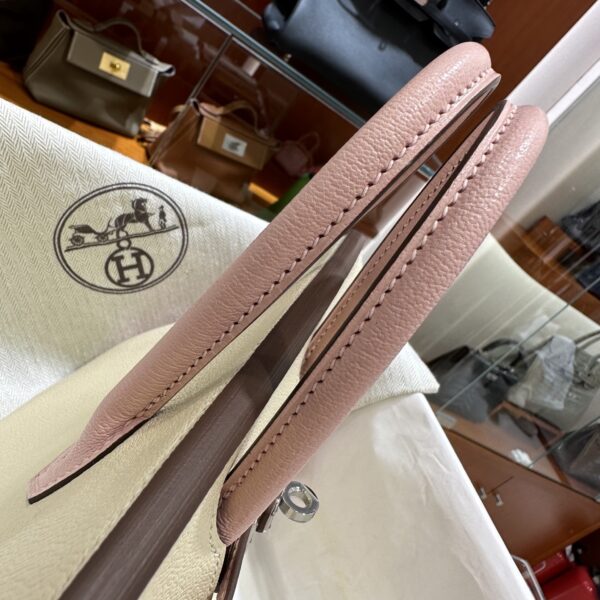 wsxc1790587202813_8 Old Cobbler Birkin Chevre Leather Cream White & Sakura Pink Silver Hardware 25cm Full Handmade