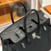 wsxc1792079064758_7 Old Cobbler Birkin Touch Togo & Matte Alligator Crocodile CK89 Black Silver Hardware 25cm Full Handmade