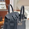 wsxc1792079122961_6 Old Cobbler Birkin Touch Togo & Matte Alligator Crocodile Deep Blue Silver Hardware 25cm Full Handmade