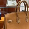wsxc1792079131569_3 Old Cobbler Birkin Touch Togo & Matte Alligator Crocodile Golden Brown Gold Hardware 25cm Full Handmade