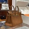 wsxc1792079131569_4 Old Cobbler Birkin Touch Togo & Matte Alligator Crocodile Golden Brown Gold Hardware 25cm Full Handmade