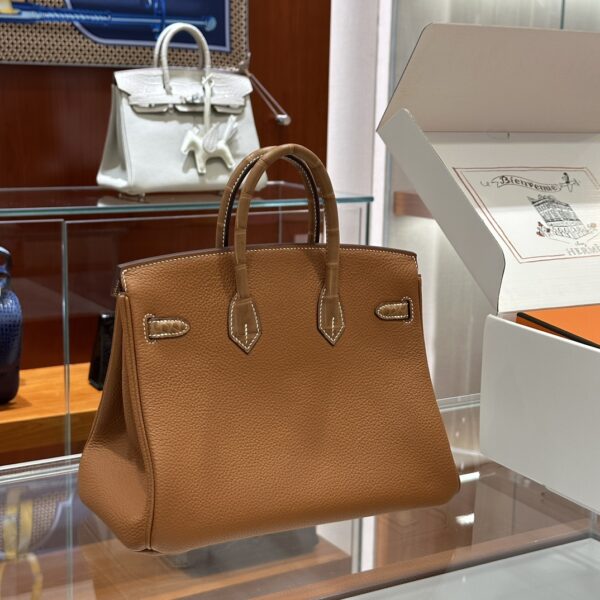 wsxc1792079131569_7 Old Cobbler Birkin Touch Togo & Matte Alligator Crocodile Golden Brown Gold Hardware 25cm Full Handmade