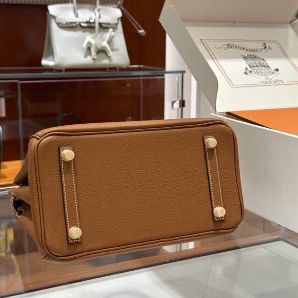 wsxc1792079131569_8 Old Cobbler Birkin Touch Togo & Matte Alligator Crocodile Golden Brown Gold Hardware 25cm Full Handmade