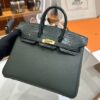 Old Cobbler Birkin Touch Togo & Matte Alligator Crocodile Cypress Green Gold Hardware 25cm Full Handmade
